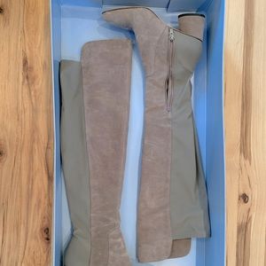 Antonio Melani Hippie Tall Boots - knee high - Suede Leather - Taupe